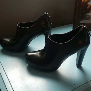 Black high heel booties